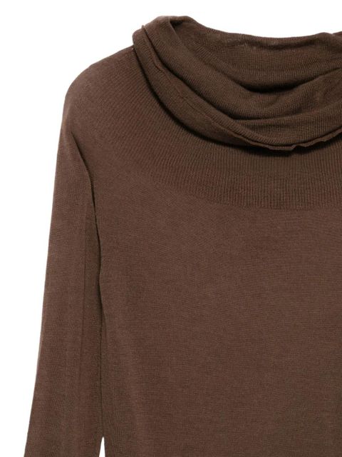 Alysi cowl-neck sweater - Brown