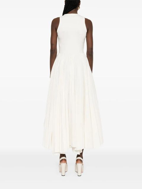 Alexander McQueen asymmetric midi dress - Neutrals