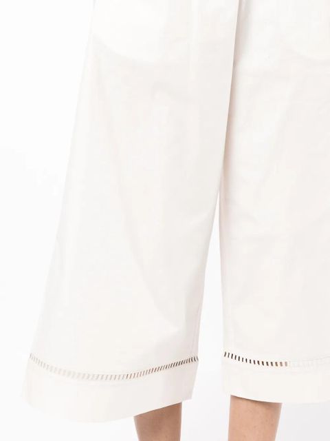 Yves Salomon wide leg cropped trousers - Neutrals