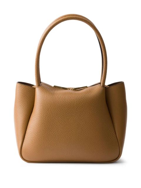 Prada small leather tote bag - Brown - zdjęcie produktu nr 2