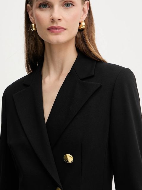 Pinko marynarka kolor czarny jednorzędowa gładka 105573 A24C