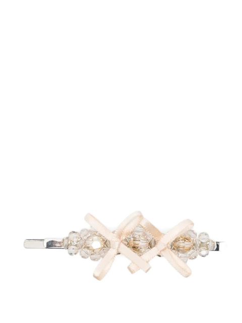 Simone Rocha crystal-embellished bow hair clip - Neutrals