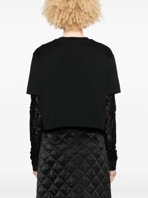 Givenchy overlapped cropped T-shirt - Black