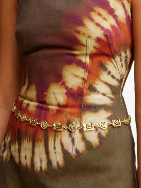 ALEMAIS Marilyn tie-dye denim mini dress - Green