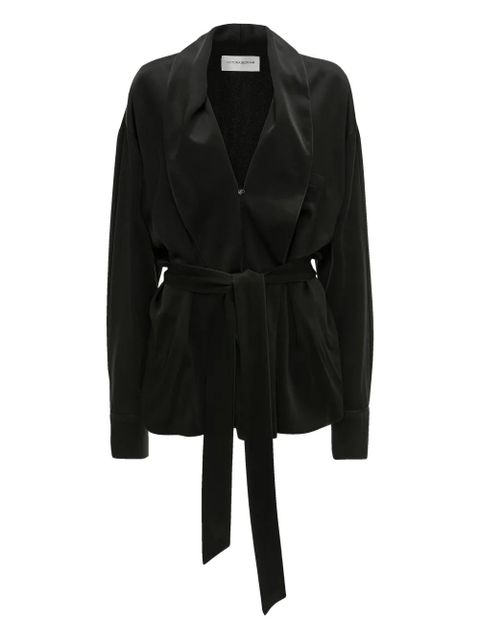 Victoria Beckham wrap-belt blouse - BLACK - zdjęcie produktu nr 1