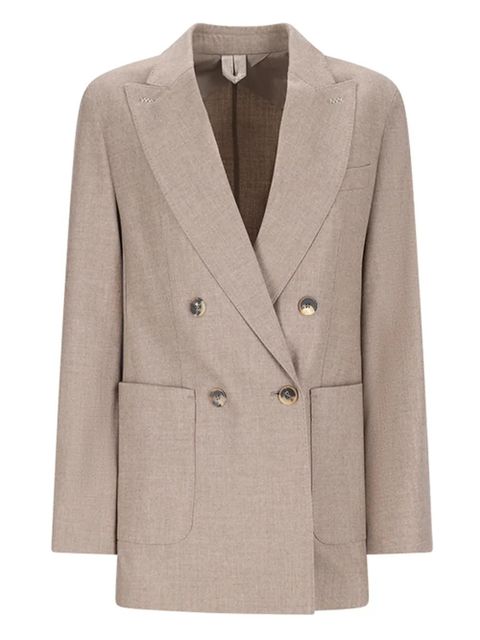 Max Mara double-breasted patch-pockets blazer - Neutrals - zdjęcie produktu nr 1