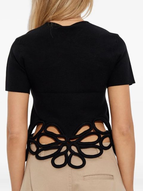 Cult Gaia flower-cutout T-shirt - Black