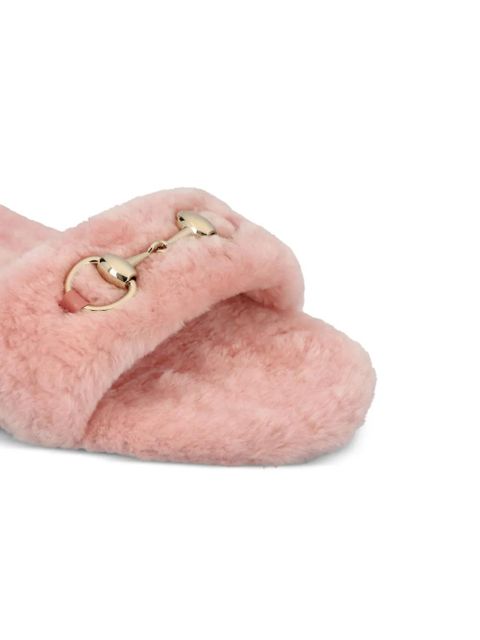 Gucci Horsebit flat sandals - Pink