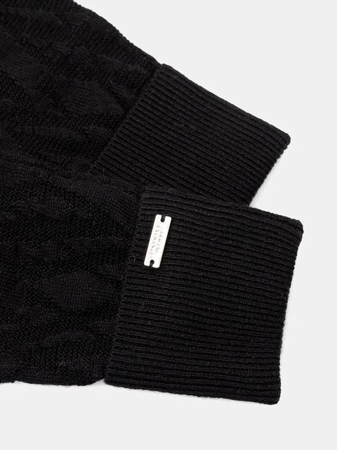 Armani Exchange rękawiczki wełniane damskie kolor czarny XW002141 AF11956 - zdjęcie produktu nr 2