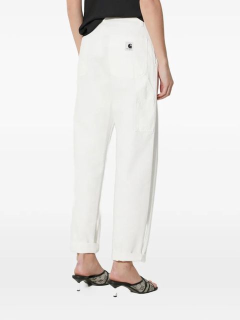 Carhartt WIP logo-label jeans - White