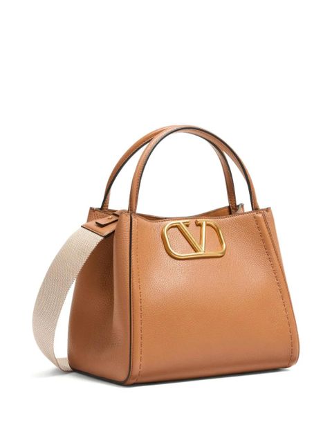Valentino Garavani medium Alltime leather tote bag - Brown