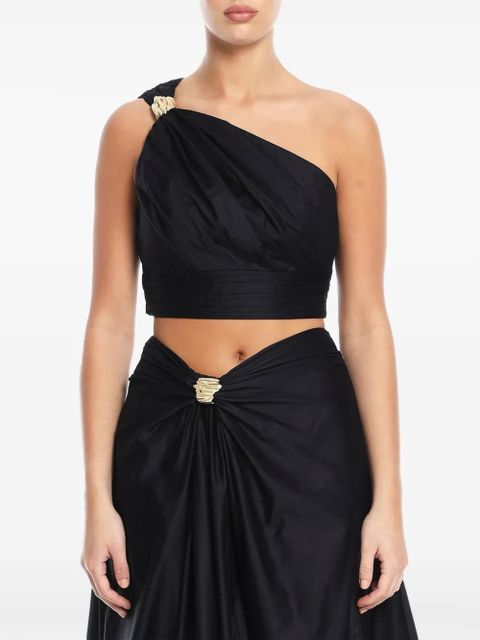 Aje Clarity one-shoulder crop top - Black - zdjęcie produktu nr 2