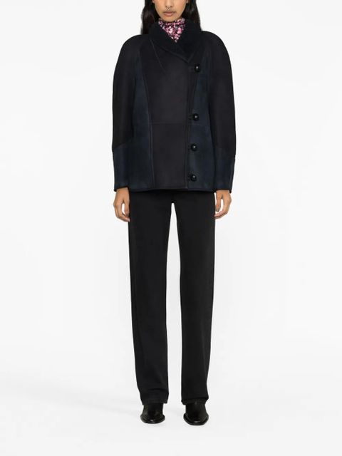 MARANT ÉTOILE Abeni wrap suede coat - Blue - zdjęcie produktu nr 2