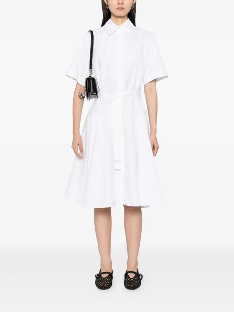 Alexander McQueen belted cotton shirt dress - White - zdjęcie produktu nr 2