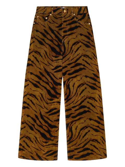 GANNI tiger-stripe jeans - Brown - zdjęcie produktu nr 1