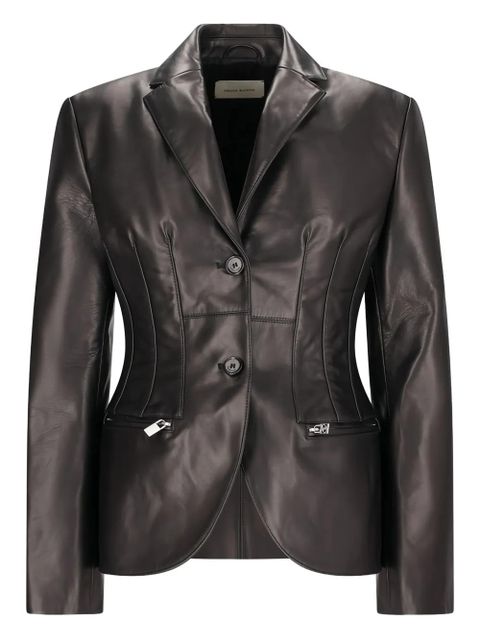 Magda Butrym stitch waist leather blazer - Black - zdjęcie produktu nr 1