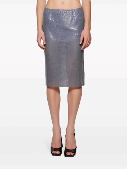 Christopher Esber Viva mesh midi skirt - Grey - zdjęcie produktu nr 2