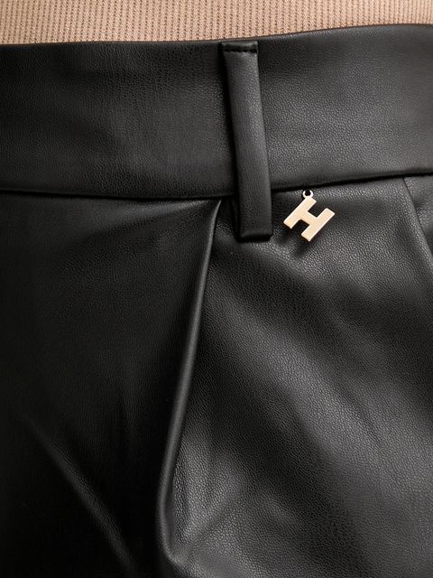 Silvian Heach szorty DOGIO damskie kolor czarny gładkie high waist GPA25075SH