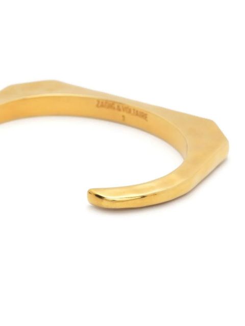Zadig&Voltaire geometric-cut cuff bangle - Gold