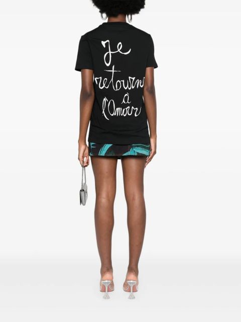 Blumarine logo-print T-shirt - Black