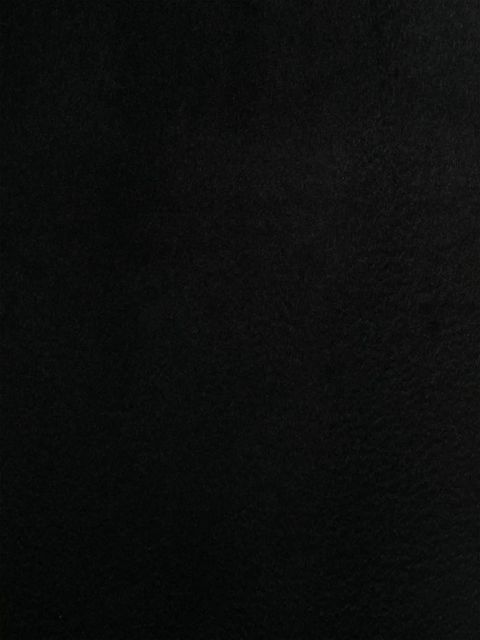 Max Mara embroidered-logo cashmere scarf - Black