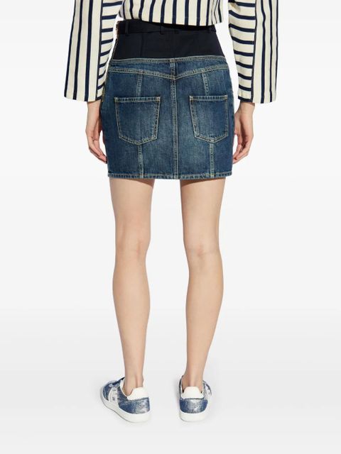 Balmain denim mini skirt - Blue
