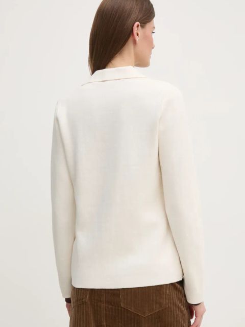 Sisley marynarka kolor beżowy jednorzędowa gładka 1194M602H