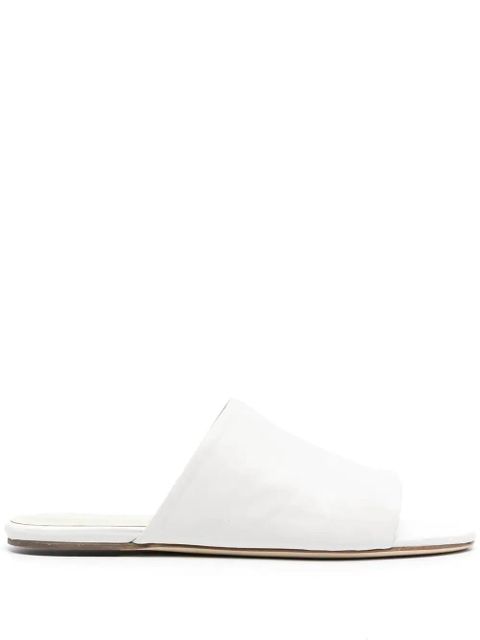 BY FAR slip-on leather mules - White - zdjęcie produktu nr 1