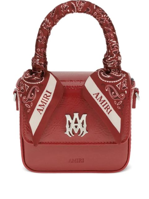 AMIRI nano MA scarf-detail mini bag - Red