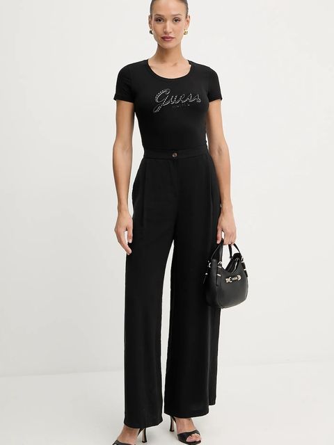 Guess t-shirt damski kolor czarny W5YI46 J1314 - zdjęcie produktu nr 2