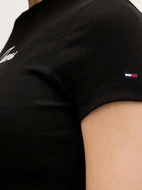 Tommy Jeans t-shirt damski kolor czarny DW0DW21838