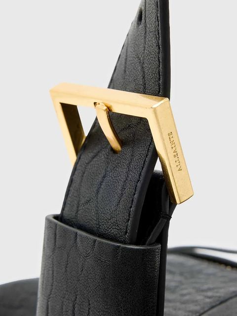 AllSaints torebka skórzana kolor czarny W493XD - zdjęcie produktu nr 2