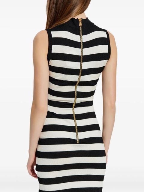 Balmain striped mini dress - White