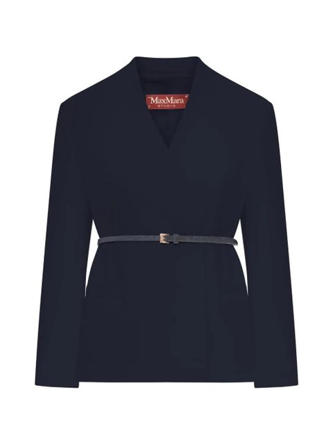 Max Mara V-neck belted jacket - Blue - zdjęcie produktu nr 1