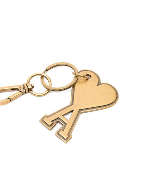 AMI Paris heart letter keyring - Gold