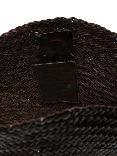 DRAGON DIFFUSION Santa Marta woven-leather shoulder bag - Brown