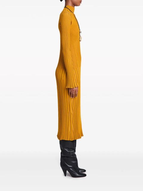 Proenza Schouler roll-neck ribbed midi dress - Orange