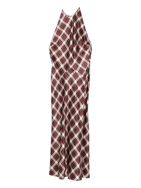 DÔEN Maxime checked maxi dress - Brown