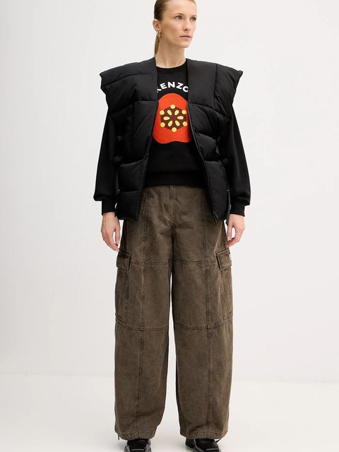 Kenzo bezrękawnik Sleeveless Puffer Jacket damski kolor czarny zimowy FE62OU1269CE.99