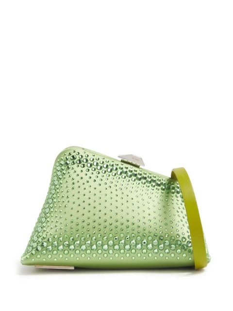 The Attico Midnight crystal-embellished clutch bag - Green - zdjęcie produktu nr 1