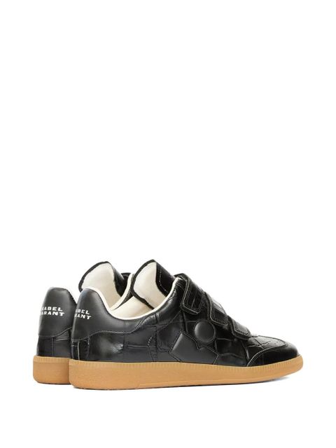 ISABEL MARANT Beth crocodile-effect sneakers - Black - zdjęcie produktu nr 2