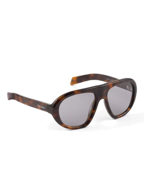Prada Eyewear tortoiseshell pilot-frame sunglasses - Brown - zdjęcie produktu nr 2
