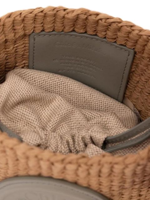 Chloé xMifuko small Horse Medal bucket bag - Neutrals