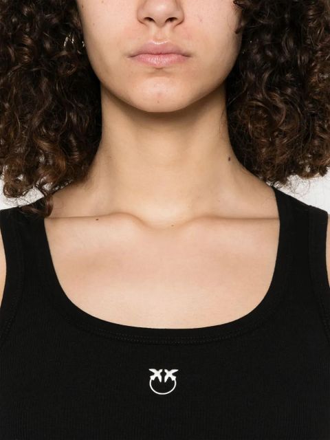PINKO Love Birds-motif tank top - Black