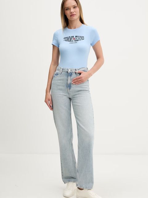 Tommy Jeans T-shirt damski z bawełną - zdjęcie produktu nr 1