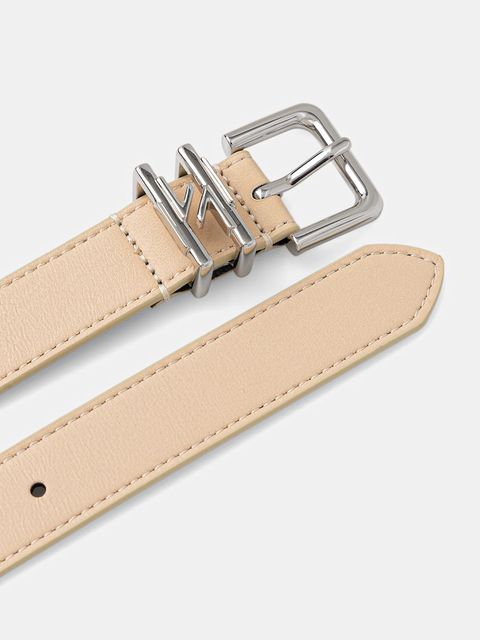 Marella pasek skórzany damski kolor beżowy 2523506037200