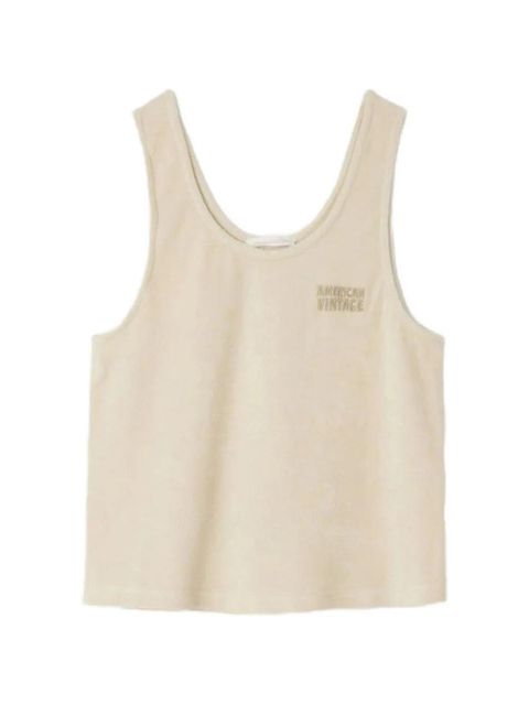 American Vintage Fuxow logo-embroidered terry-cloth tank top - Neutrals - zdjęcie produktu nr 1