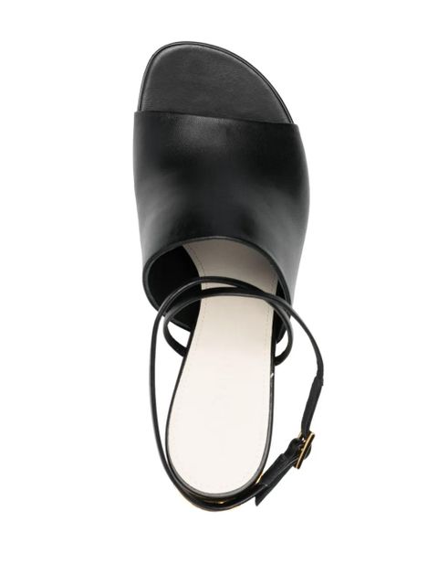 Lanvin metallic-heel 75mm leather sandals - Black