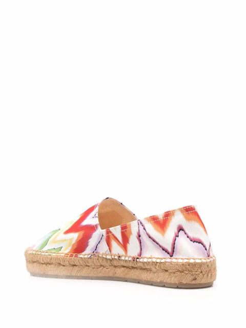 Missoni zigzag-print flat espadrilles - Orange