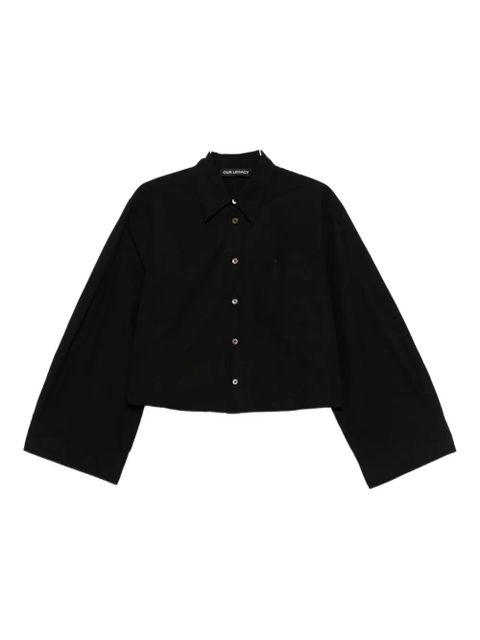 OUR LEGACY wide-sleeve cotton shirt - Black